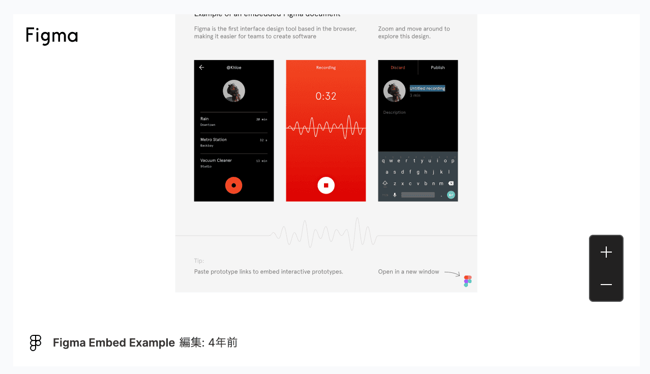 埋め込み用ウィジェットの例