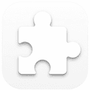 白いパズルのアイコン